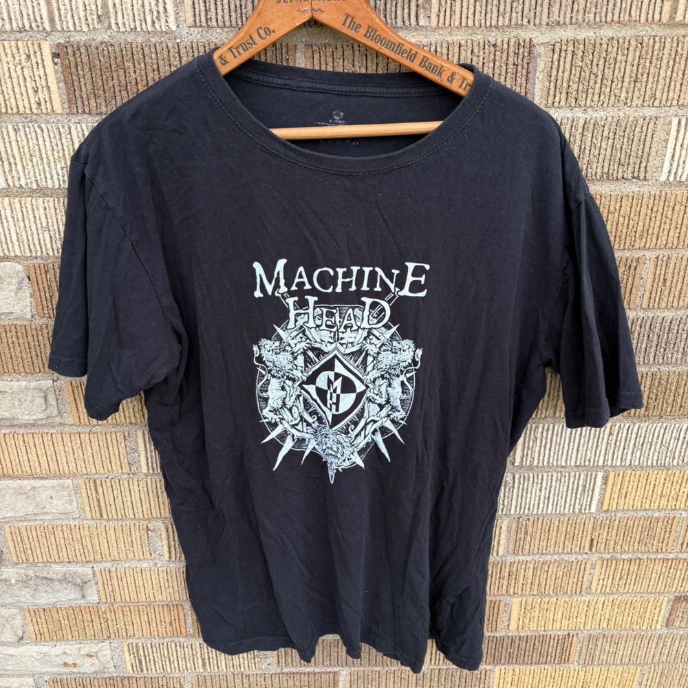 Machine Head Band Graphic Tee Shirt Black Womens XL Heavy Metal Rock Music
